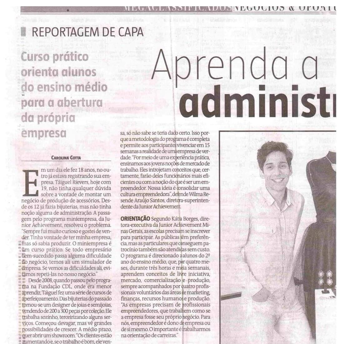 Matéria Aprenda a administrar — Estado de Minas